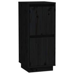 Berkfield Home Sideboards 2 pcs Black 31.5x34x75 cm Solid Wood Pine - thumbnail 4