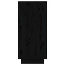 Berkfield Home Sideboards 2 pcs Black 31.5x34x75 cm Solid Wood Pine - thumbnail 6