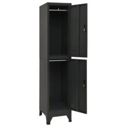 Berkfield Home Locker Cabinet Anthracite 38x45x180 cm Steel in Black - Size: 38 x 45 x 180 cm - thumbnail 1