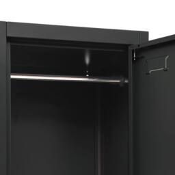 Berkfield Home Locker Cabinet Anthracite 38x45x180 cm Steel in Black - Size: 38 x 45 x 180 cm - thumbnail 6