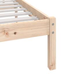 Berkfield Home Bed Frame Solid Wood Pine 90x200 cm in Light Tan - thumbnail 7
