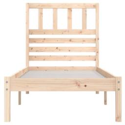 Berkfield Home Bed Frame Solid Wood Pine 90x200 cm in Light Tan - thumbnail 4