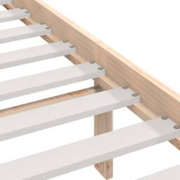 Berkfield Home Bed Frame Solid Wood Pine 90x200 cm in Light Tan - thumbnail 6