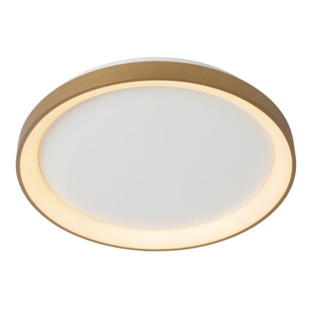 Lucide 'VIDAL' Dimmable Stylish Indoor Decorative LED Flush Ceiling Light in Gold - image 1
