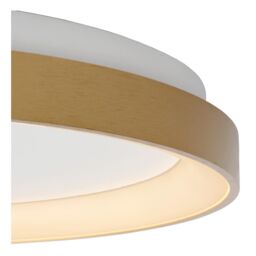 Lucide 'VIDAL' Dimmable Stylish Indoor Decorative LED Flush Ceiling Light in Gold - thumbnail 5