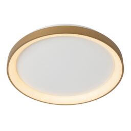 Lucide 'VIDAL' Dimmable Stylish Indoor Decorative LED Flush Ceiling Light in Gold - thumbnail 1