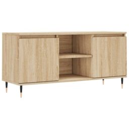 Berkfield Home TV Cabinet Sonoma Oak 104x35x50 cm Engineered Wood in Brown - Size: 104 x 35 x 50 cm - thumbnail 2