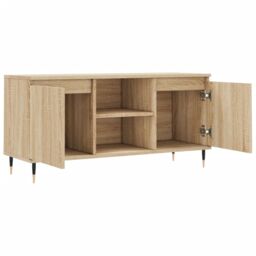Berkfield Home TV Cabinet Sonoma Oak 104x35x50 cm Engineered Wood in Brown - Size: 104 x 35 x 50 cm - thumbnail 6