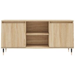 Berkfield Home TV Cabinet Sonoma Oak 104x35x50 cm Engineered Wood in Brown - Size: 104 x 35 x 50 cm - thumbnail 5