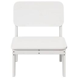 Berkfield Home Garden Chair White 60x52.5x72 cm Solid Wood Pine - thumbnail 3
