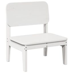 Berkfield Home Garden Chair White 60x52.5x72 cm Solid Wood Pine - thumbnail 2