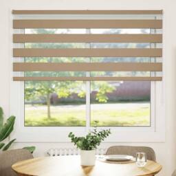 Berkfield Home Elegant Zebra Blind Sand Brown 165x100 cm Fabric Width 160.9 cm P - thumbnail 3