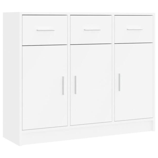 Berkfield Home Sideboard White 91x28x75 cm Engineered Wood - Size: 91 x 28 x 75 cm - image 1