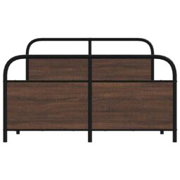 Berkfield Home Bed Frame Without Mattress 120x190 cm Small Double Brown Oak Engineered Wood - thumbnail 5