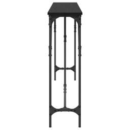 Berkfield Home Sturdy Console Table Black Oak 180x23x75 cm Engineered Wood - Size: 180 x 23 x 75 cm - thumbnail 6