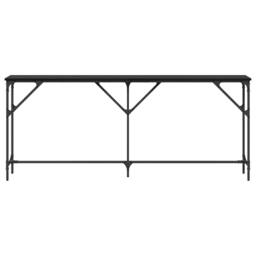 Berkfield Home Sturdy Console Table Black Oak 180x23x75 cm Engineered Wood - Size: 180 x 23 x 75 cm - thumbnail 5