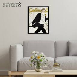 "Artery8 Caudieux Artist Portrait Framed Canvas Wall Art Print Toulouse Lautrec in White - Size: W12"" x H16""" - thumbnail 3