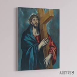 "Artery8 Jesus Christ Carrying The Cross El Greco Canvas Wall Art - Size: W18"" x H24""" - thumbnail 2