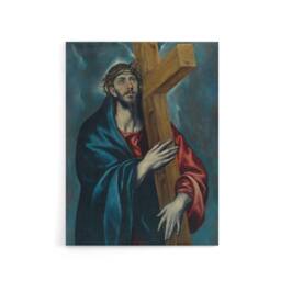 "Artery8 Jesus Christ Carrying The Cross El Greco Canvas Wall Art - Size: W18"" x H24""" - thumbnail 1
