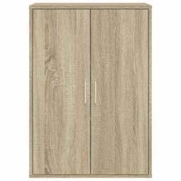 Berkfield Home Sideboard Sonoma Oak 60x31x84 cm Engineered Wood in Light Brown - Size: 60 x 31 x 84 cm - thumbnail 5