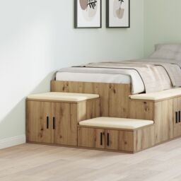 Berkfield Home Artisan Oak Storage Cabinet - 118x41x40 cm, Made from Engineered Wood in Brown - Size: 118 x 41 x 40 cm - thumbnail 1