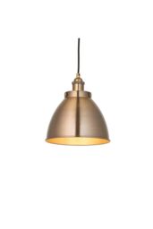 Franklin Single Pendant Ceiling Lamp Antique Brass Plate