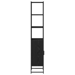 Berkfield Home Bathroom Cabinet Black Oak 33x33x185, 5 cm Engineered Wood - thumbnail 7
