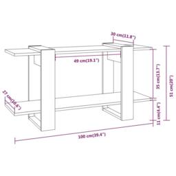 Berkfield Home Book Cabinet Concrete Grey 100x30x51cm Engineered Wood - Size: 100 x 30 x 51 cm - thumbnail 6