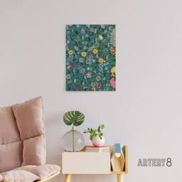 "Artery8 Owen Jones Colourful Chinese Botanical Pattern Canvas Wall Art Print - Size: W12"" x H16""" - thumbnail 3