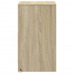 Berkfield Home Stylish Bedside Cabinet with LED Lights Sonoma Oak Engineered Wood in Light Brown - thumbnail 7