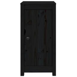 Berkfield Home Sideboards 2 pcs Black 40x35x80 cm Solid Wood Pine - Size: 40 x 35 x 80 cm - thumbnail 5
