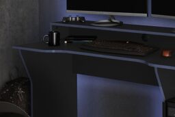 Birlea Enzo Gaming Computer Desk in Dark Blue - thumbnail 3