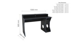 Birlea Enzo Gaming Computer Desk in Dark Blue - thumbnail 6