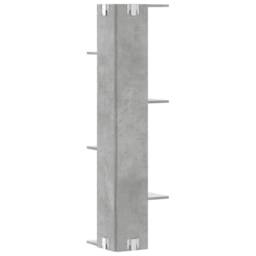 Berkfield Home Wall Corner Shelf Concrete Grey 36.5x36.5x140 cm Engineered Wood - thumbnail 6