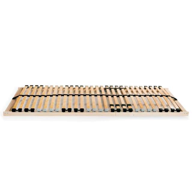 Berkfield Home Slatted Bed Base with 28 Slats 7 Zones 70x200 cm in Light Brown - image 1