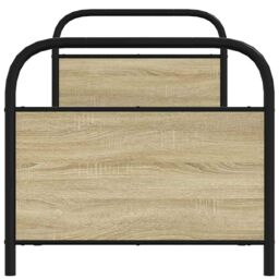 Berkfield Home Bed Frame Without Mattress 80x200 cm Sonoma Oak Engineered Wood in Brown - thumbnail 4