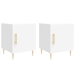 Berkfield Home Bedside Cabinets 2 pcs White 40x40x50 cm Engineered Wood - Size: 40 x 40 x 50 cm - thumbnail 2