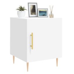 Berkfield Home Bedside Cabinets 2 pcs White 40x40x50 cm Engineered Wood - Size: 40 x 40 x 50 cm - thumbnail 4