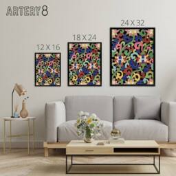 "Artery8 Owen Jones Vibrant Botanical Chinese Textile Pattern Framed Canvas Art - Size: W12"" x H16""" - thumbnail 4