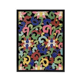 "Artery8 Owen Jones Vibrant Botanical Chinese Textile Pattern Framed Canvas Art - Size: W12"" x H16""" - thumbnail 1
