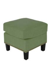 Living and Home Fabric Sofa Pushback Reclining Armchair with Footstool in Green - thumbnail 4