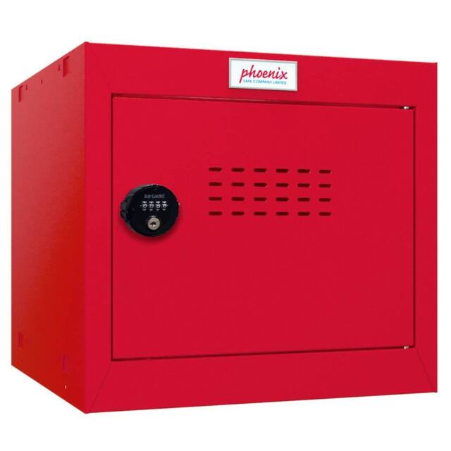 Phoenix Safe Company Red Cube Locker with Combination Lock, CL0344RRC, 44 Liters - Size: 300 cm x 100 cm - image 1