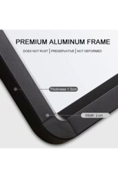 Living and Home 40 cm W x 60 cm D Black Rectangular Bathroom Mirror with Shelf - thumbnail 7
