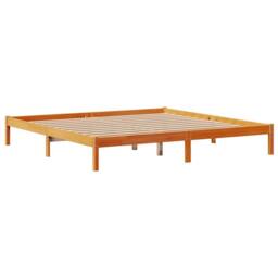Berkfield Home Bed Frame with Headboard without Mattress Wax Brown 200x200 cm - thumbnail 5