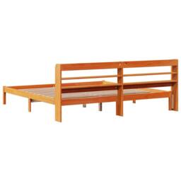 Berkfield Home Bed Frame with Headboard without Mattress Wax Brown 200x200 cm - thumbnail 8