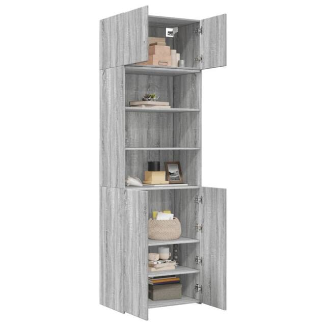 Berkfield Home Storage Cabinet Grey Sonoma 70x42.5x225 cm Engineered Wood - image 1