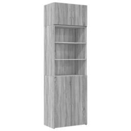 Berkfield Home Storage Cabinet Grey Sonoma 70x42.5x225 cm Engineered Wood - thumbnail 3
