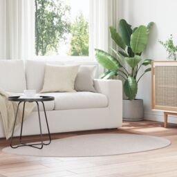 Berkfield Home Area Rug Sand 120x170 cm Polyester Non-Slip in Beige - Size: Medium - thumbnail 1