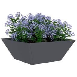 Berkfield Home Modern Garden Bowl Planters 5 pcs Anthracite 40x40x15 cm Steel in Charcoal - Size: 40 x 40 x 15 cm - thumbnail 1