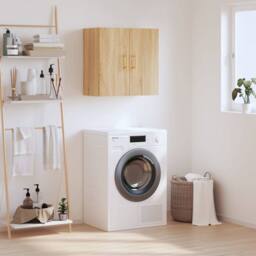 Berkfield Home Wall Cabinet Sonoma Oak 60x31x60 cm Engineered Wood in Light Oak - Size: 60 x 31 x 60 cm - thumbnail 2